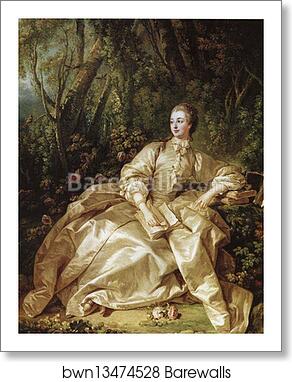 Portrait of the Marquise de Pompadour by François Boucher, Art Print Portrait of the Marquise de Pompadour by François Boucher, Art Print