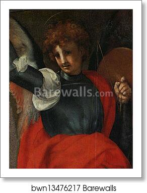 St. John the Evangelist and St. Michael the Archangel. Detail by Jacopo Carrucci, Known As Pontormo, Art Print St. John the Evangelist and St. Michael the Archangel. Detail by Jacopo Carrucci, Known As Pontormo, Art Print