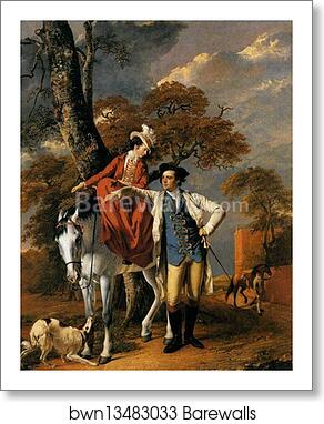 Mr and Mrs Coltman by Joseph Wright Of Derby, Art Print