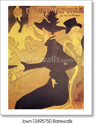 Poster: Le Divan Japonais by Henri De Toulouse-Lautrec, Art Print Poster: Le Divan Japonais by Henri De Toulouse-Lautrec, Art Print