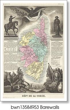Dept. de la Corse by Victor Jules Levasseur, Art Print