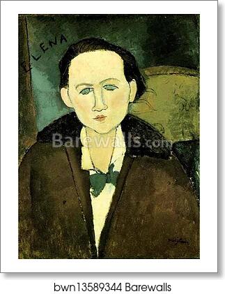 Portrait of Elena Pavlowski by Amedeo Modigliani, Art Print Portrait of Elena Pavlowski by Amedeo Modigliani, Art Print