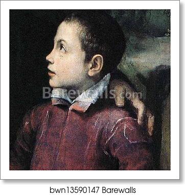 Portrait of Amilcare, Minerva and Asdrubale Anguissola. Detail by Sofonisba Anguissola, Art Print Portrait of Amilcare, Minerva and Asdrubale Anguissola. Detail by Sofonisba Anguissola, Art Print