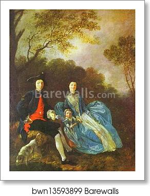 Thomas Gainsborough, with His Wife and Elder Daughter, Mary by Thomas Gainsborough, Art Print Thomas Gainsborough, with His Wife and Elder Daughter, Mary by Thomas Gainsborough, Art Print