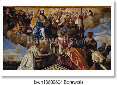 Allegory of the Battle of Lepanto with Sebastiano Venier. Detail by Paolo Veronese, Art Print Allegory of the Battle of Lepanto with Sebastiano Venier. Detail by Paolo Veronese, Art Print