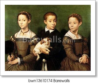 Portrait of Three Children by Sofonisba Anguissola, Art Print Portrait of Three Children by Sofonisba Anguissola, Art Print