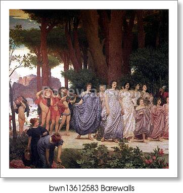 The Daphnephoria. Detail by Frederick Leighton, Art Print