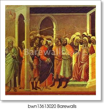 Maestà (back, central panel) Jesus Mocked by Duccio Di Buoninsegna, Art Print Maestà (back, central panel) Jesus Mocked by Duccio Di Buoninsegna, Art Print
