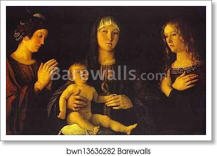 Virgin and Child between St. Catherine and St. Mary Magdalene by Giovanni Bellini, Art Print Virgin and Child between St. Catherine and St. Mary Magdalene by Giovanni Bellini, Art Print