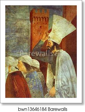 Legend of the True Cross: Exaltation of the Cross. Detail by Piero Della Francesca, Art Print