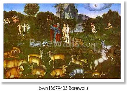 Paradise by Lucas Cranach The Elder, Art Print