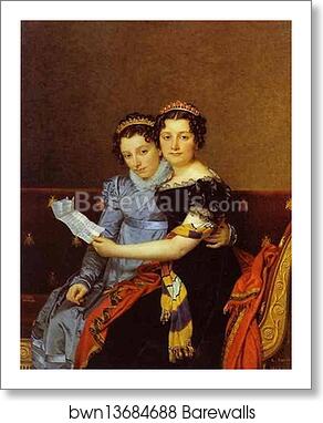 Portrait of Charlotte and Zénaide Bonaparte by Jacques-Louis David, Art Print Portrait of Charlotte and Zénaide Bonaparte by Jacques-Louis David, Art Print