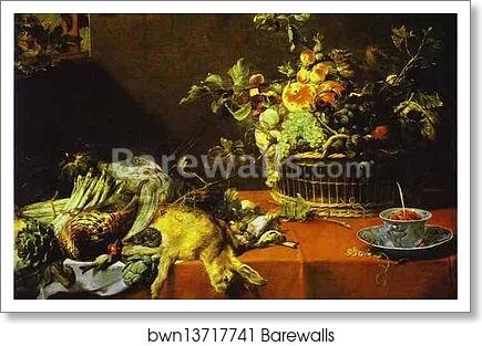 Still Life with Fruit Basket and Game by Frans Snyders, Art Print