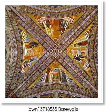 Vault of the Doctors of the Church by Giotto, Art Print