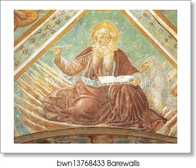 Tabernacle of the Madonna delle Tosse: Four Evangelists. Detail by Benozzo Gozzoli, Art Print Tabernacle of the Madonna delle Tosse: Four Evangelists. Detail by Benozzo Gozzoli, Art Print