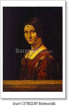 Portrait of an Unknown Woman (La Belle Ferroniere) by Leonardo Da Vinci, Art Print Portrait of an Unknown Woman (La Belle Ferroniere) by Leonardo Da Vinci, Art Print