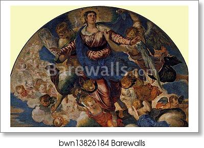 Assumption of the Virgin. Detail by Jacopo Robusti, Called Tintoretto, Art Print Assumption of the Virgin. Detail by Jacopo Robusti, Called Tintoretto, Art Print