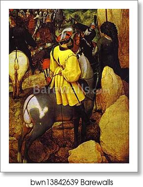 The Conversion of St. Paul. Detail by Pieter Bruegel The Elder, Art Print