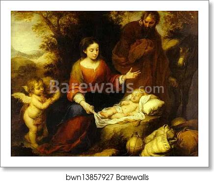 Rest on the Flight into Egypt by Bartolomé Esteban Murillo, Art Print