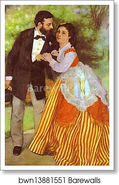 Alfred Sisley and His Wife by Pierre-Auguste Renoir, Art Print Alfred Sisley and His Wife by Pierre-Auguste Renoir, Art Print