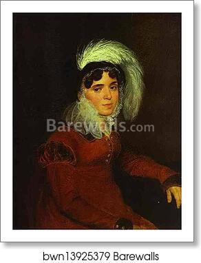 Portrait of M. A. Kikina by Karl Brulloff, Art Print