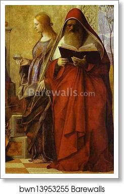 Sacra Conversazione. Detail by Giovanni Bellini, Art Print