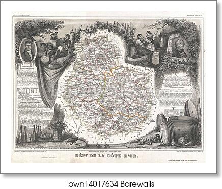 Dept. de la Cote d'Or by Victor Jules Levasseur, Art Print