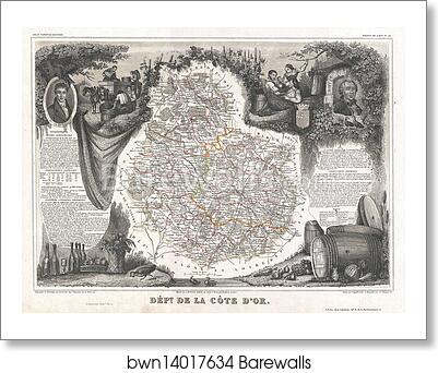 Dept. de la Cote d'Or by Victor Jules Levasseur, Art Print Dept. de la Cote d'Or by Victor Jules Levasseur, Art Print