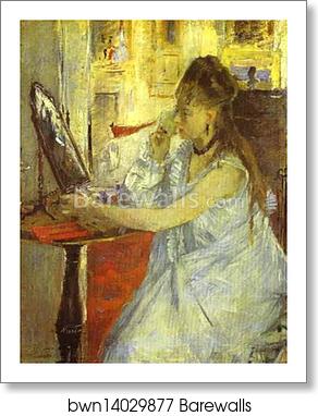 Young Woman Powdering Herself by Berthe Morisot, Art Print
