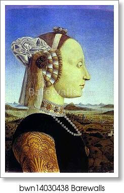 Diptych Portraits of Federico da Montefeltro, Duke of Urbino, and his Wife, Batista Sforza by Piero Della Francesca, Art Print