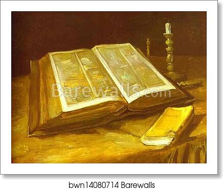 Still Life with Open Bible by Vincent Van Gogh, Art Print