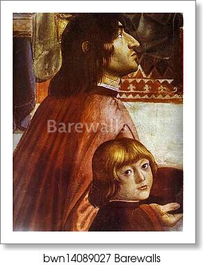 The Confirmation of the Rule of the Order of St. Francis by Pope Honorius III . Detail by Domenico Ghirlandaio, Art Print The Confirmation of the Rule of the Order of St. Francis by Pope Honorius III . Detail by Domenico Ghirlandaio, Art Print