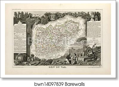 Dépt. du Var (région du sud) by Victor Jules Levasseur, Art Print Dépt. du Var (région du sud) by Victor Jules Levasseur, Art Print