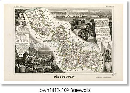 Dépt. du Nord (région du nord) by Victor Jules Levasseur, Art Print