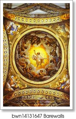 Vision of St. John the Evangelist by Correggio, Art Print