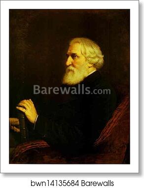 Portrait of the Author Ivan Turgenev by Vasily Perov, Art Print