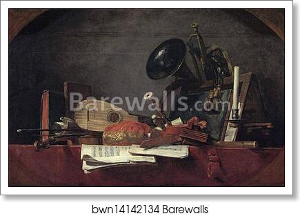 The Attributes of Music by Jean-Baptiste-Simeon Chardin, Art Print The Attributes of Music by Jean-Baptiste-Simeon Chardin, Art Print