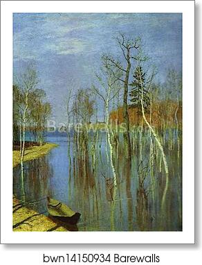 Spring Flood by Isaac Levitan, Art Print