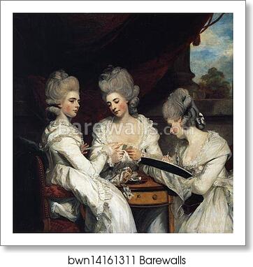 The Ladies Waldegrave by Sir Joshua Reynolds, Art Print