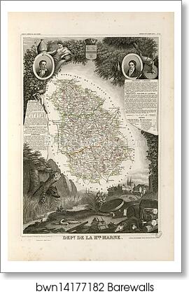 Dépt. de la Haute Marne (région du nord-est) by Victor Jules Levasseur, Art Print Dépt. de la Haute Marne (région du nord-est) by Victor Jules Levasseur, Art Print