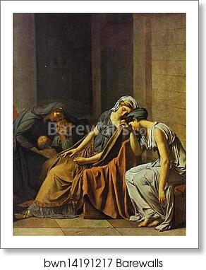 The Oath of Horatii. Detail by Jacques-Louis David, Art Print The Oath of Horatii. Detail by Jacques-Louis David, Art Print