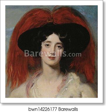 Mrs. Robert, later Lady Peel. Detail by Sir Thomas Lawrence, Art Print