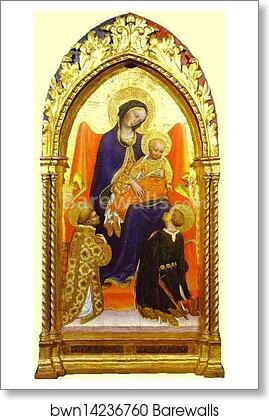 Madonna and Child, with St. Lawrence and St. Julian by Gentile Da Fabriano, Art Print Madonna and Child, with St. Lawrence and St. Julian by Gentile Da Fabriano, Art Print