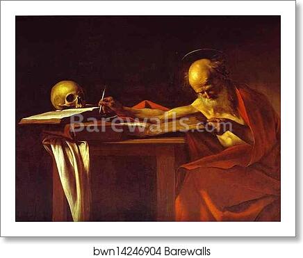 St. Jerome by Caravaggio, Art Print