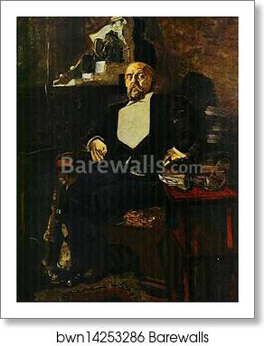 Portrait of Savva Mamontov by Mikhail Vrubel, Art Print