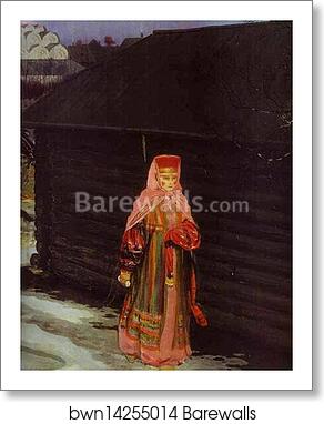 Wedding Train in XVII century Moscow. Detail by Andrey Ryabushkin, Art Print