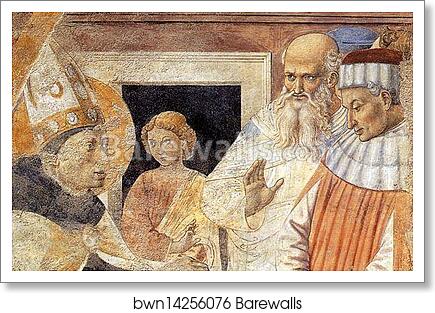 Conversion of the Heretic. Detail by Benozzo Gozzoli, Art Print Conversion of the Heretic. Detail by Benozzo Gozzoli, Art Print