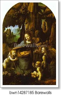 The Virgin of the Rocks by Leonardo Da Vinci, Art Print