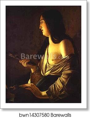 Repenting Magdalene by Georges De La Tour, Art Print