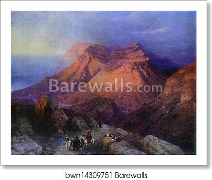 Mountain Village Gunib in Daghestan. View from the East by Ivan Aivazovsky, Art Print Mountain Village Gunib in Daghestan. View from the East by Ivan Aivazovsky, Art Print